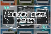 冰雪冷雨风_如何描写才更动人