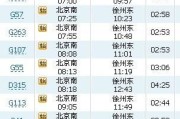 北京到徐州高铁时刻表查询_北京到徐州高铁几个小时