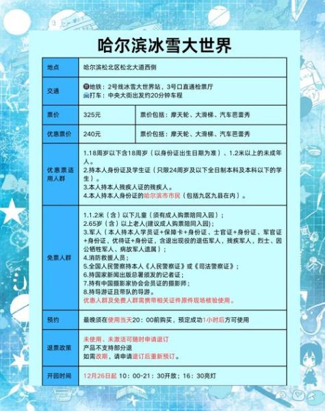 工体冰雪大世界门票价格_开放时间