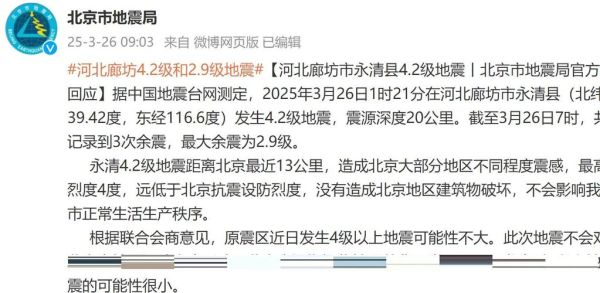 北京海淀地震最新消息_今天有震感吗