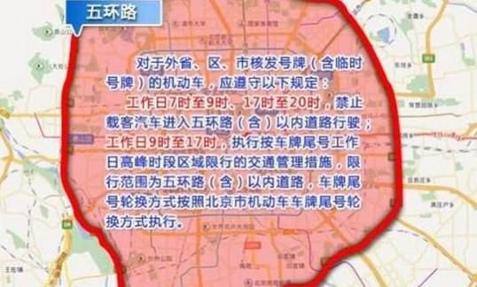 北京外地车限行时间几点到几点_外地车进京限行区域有哪些