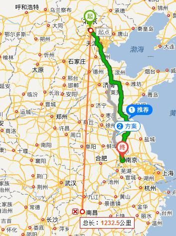 江西离北京有多远_江西到北京多少公里