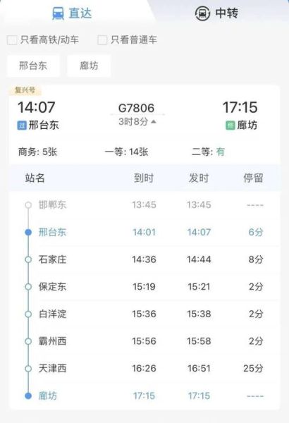 北京到邢台高铁票价_北京到邢台高铁多久
