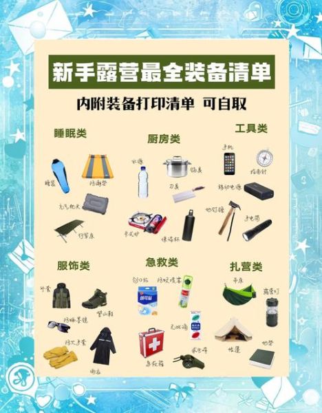 户外用品选购清单_露营新手必备装备